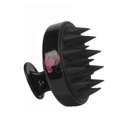 Accesoriu de masaj capilar, samponare si curatare a scalpului, din silicon, art 137406 Negru